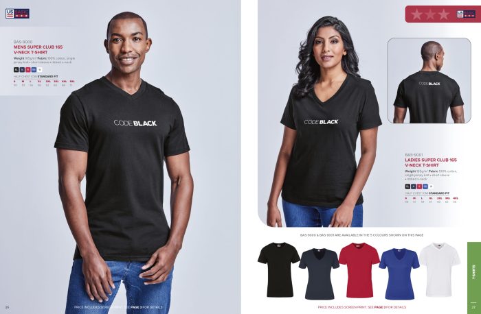 Mens Super Club 165 V-Neck T-Shirt - Image 15
