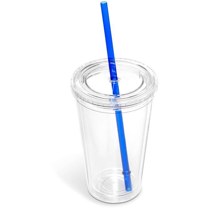 Malibu Double-Wall Frosted Straw Tumbler - Image 5