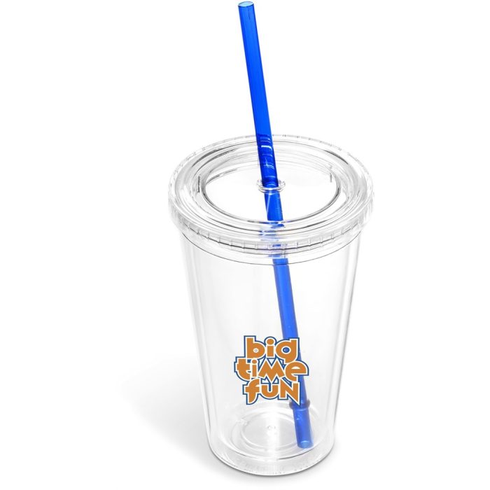 Malibu Double-Wall Frosted Straw Tumbler - Image 4