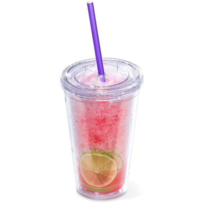 Malibu Double-Wall Frosted Straw Tumbler - Image 7