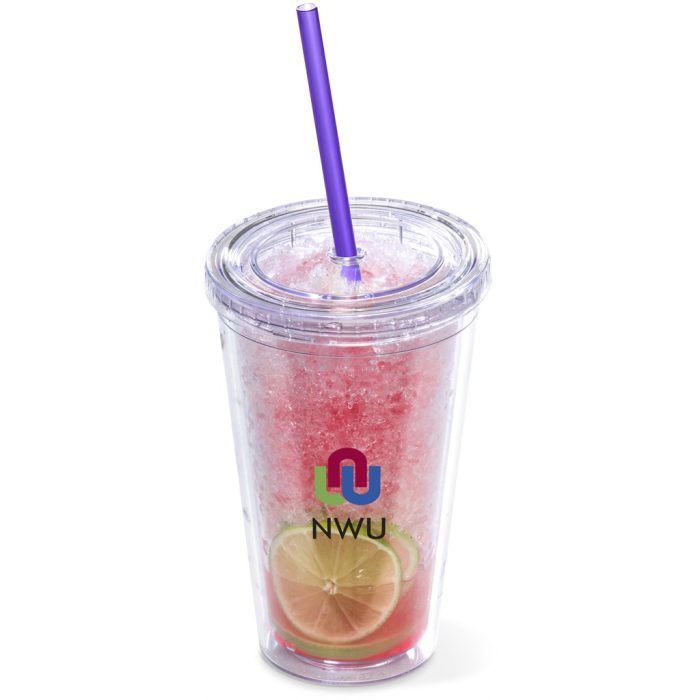 Malibu Double-Wall Frosted Straw Tumbler - Image 6