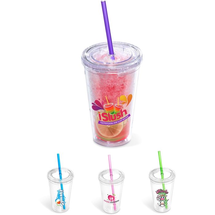 Malibu Double-Wall Frosted Straw Tumbler - Image 3