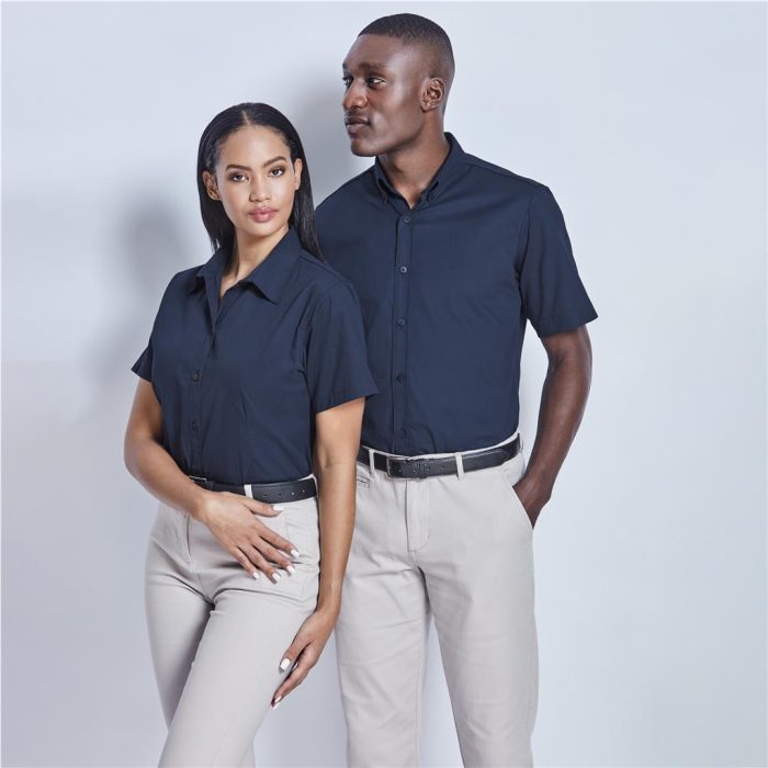 Ladies Short Sleeve Cotton Twill Moderna Shirt - Image 5