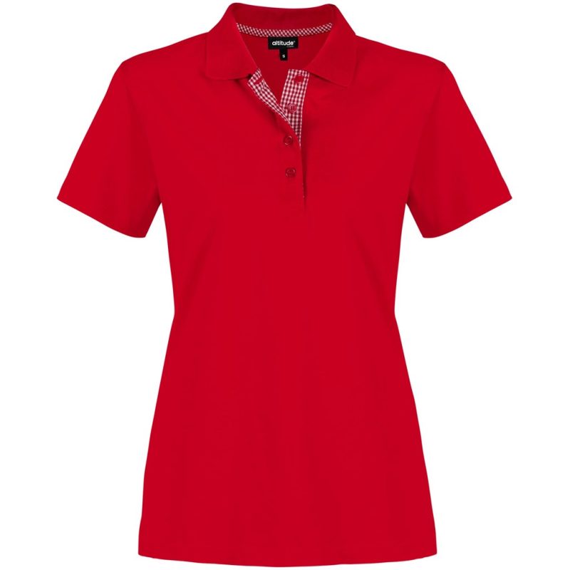 Ladies New York Golf Shirt - Red