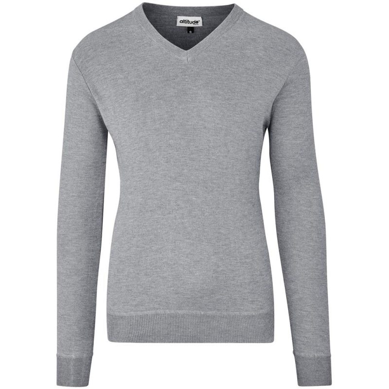 Mens Long Sleeve Peru V-Neck Jersey - Grey