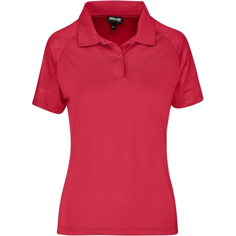 Ladies Santorini Golf Shirt - Red