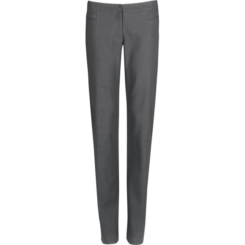 Ladies Cambridge Flat Front Pants - Grey
