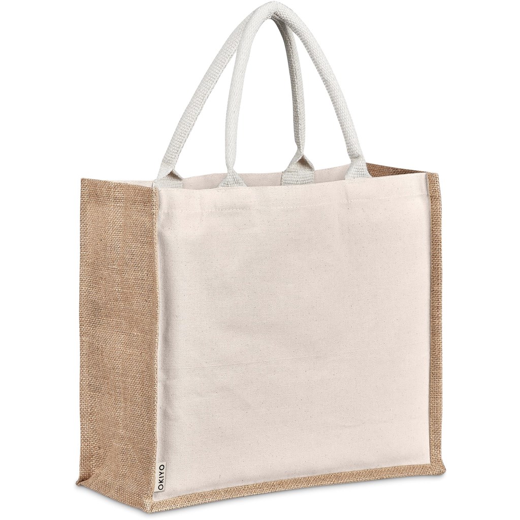 Okiyo Chinsai Maxi Jute & Cotton Tote - Image 7