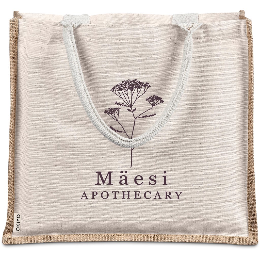 Okiyo Chinsai Maxi Jute & Cotton Tote - Image 10