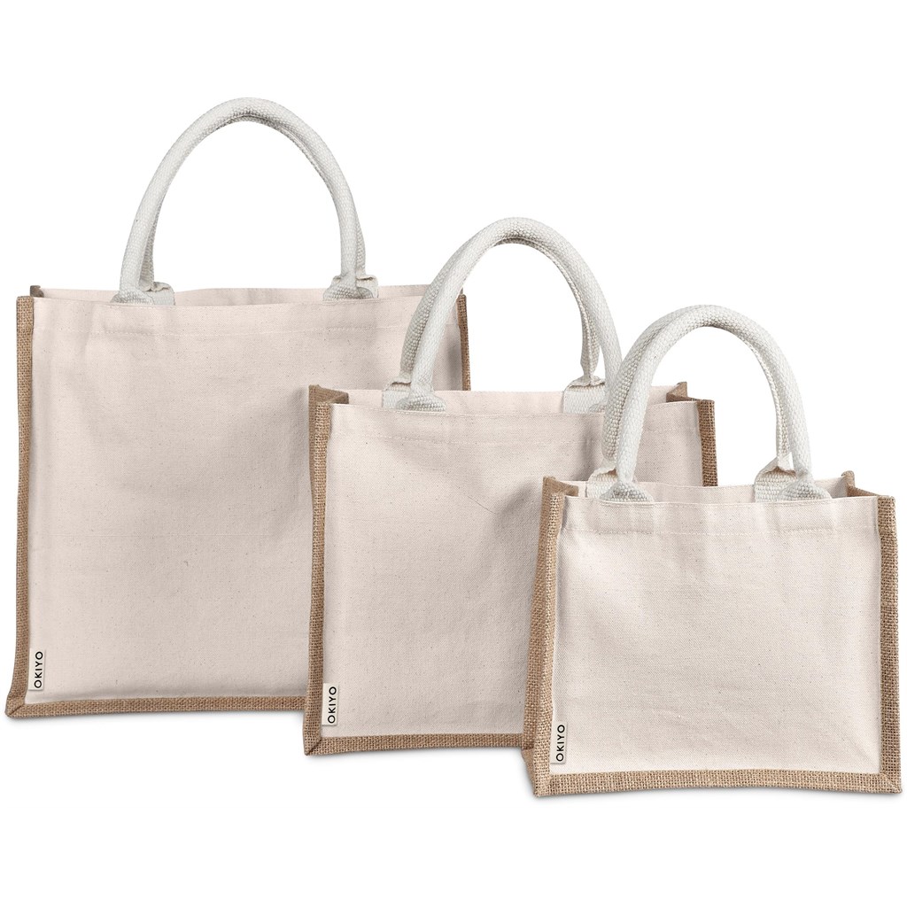 Okiyo Chinsai Maxi Jute & Cotton Tote - Image 8