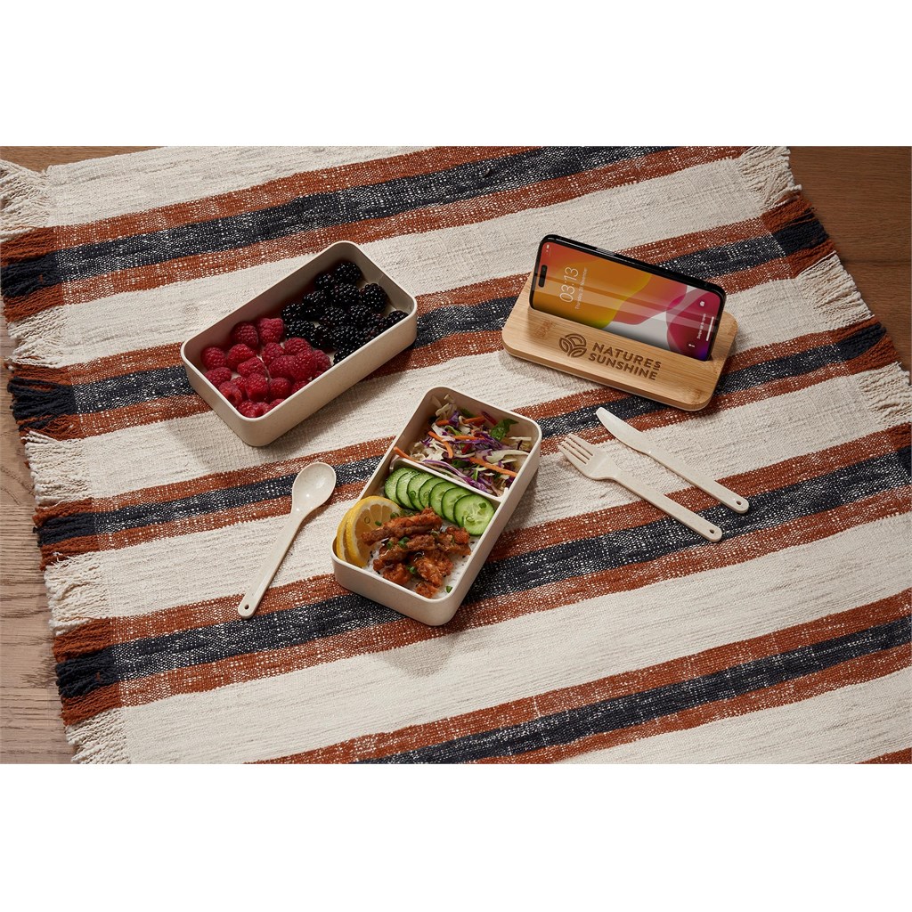 Okiyo Dura Wheat Straw & Bamboo Lunch Box Set - Image 6