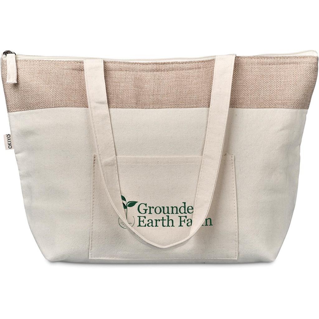 Okiyo Arshi Cotton & Jute 12 Can Lunch Cooler - Image 5