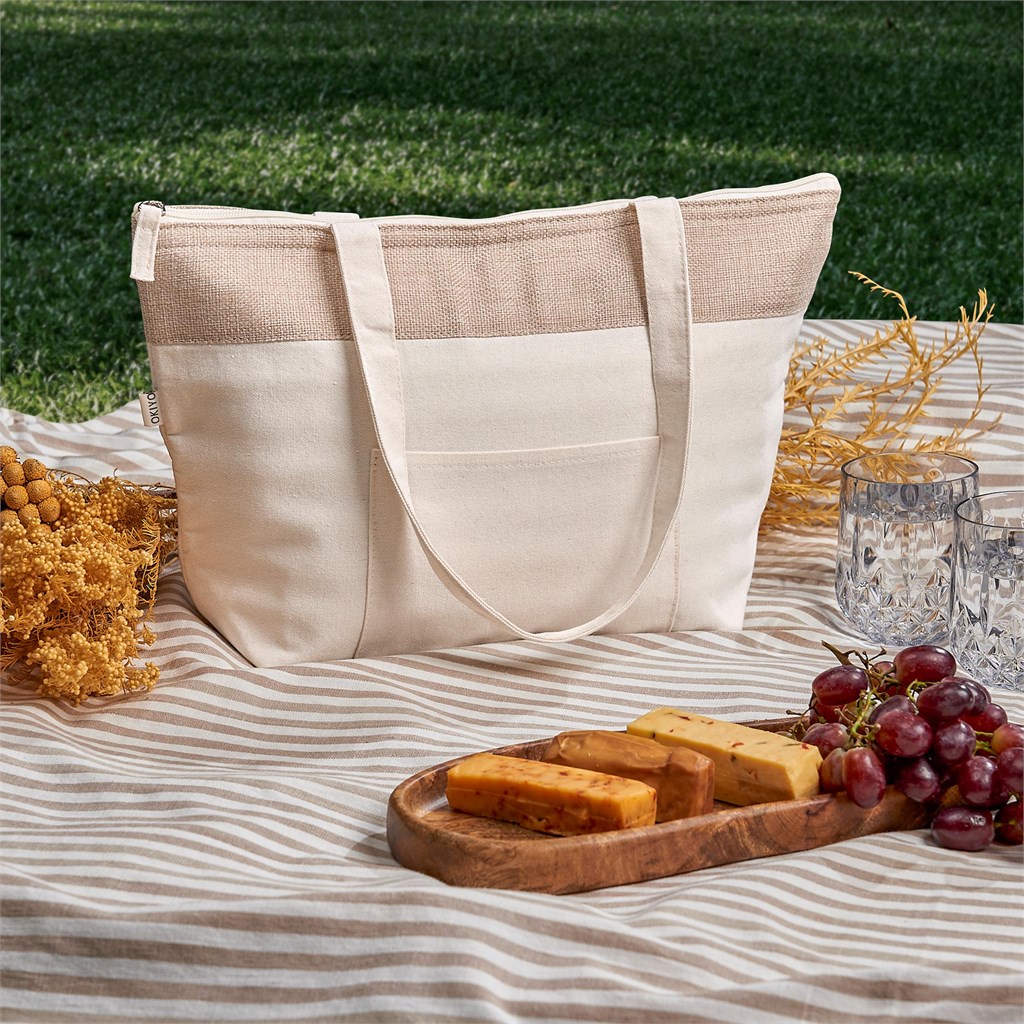 Okiyo Arshi Cotton & Jute 12 Can Lunch Cooler - Image 8