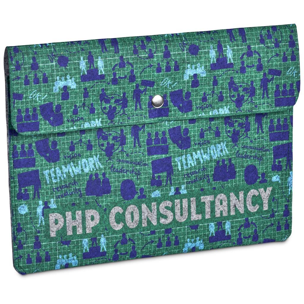 Pre-Printed Sample Hoppla Revo RPET Felt Document Holder