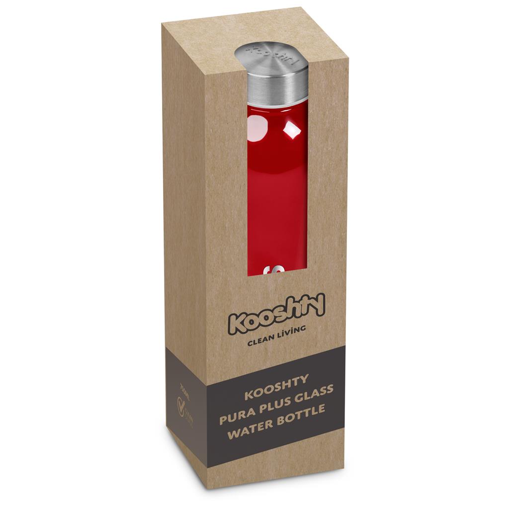 Kooshty Pura Plus Glass Water Bottle – 750ml - Red - Image 6