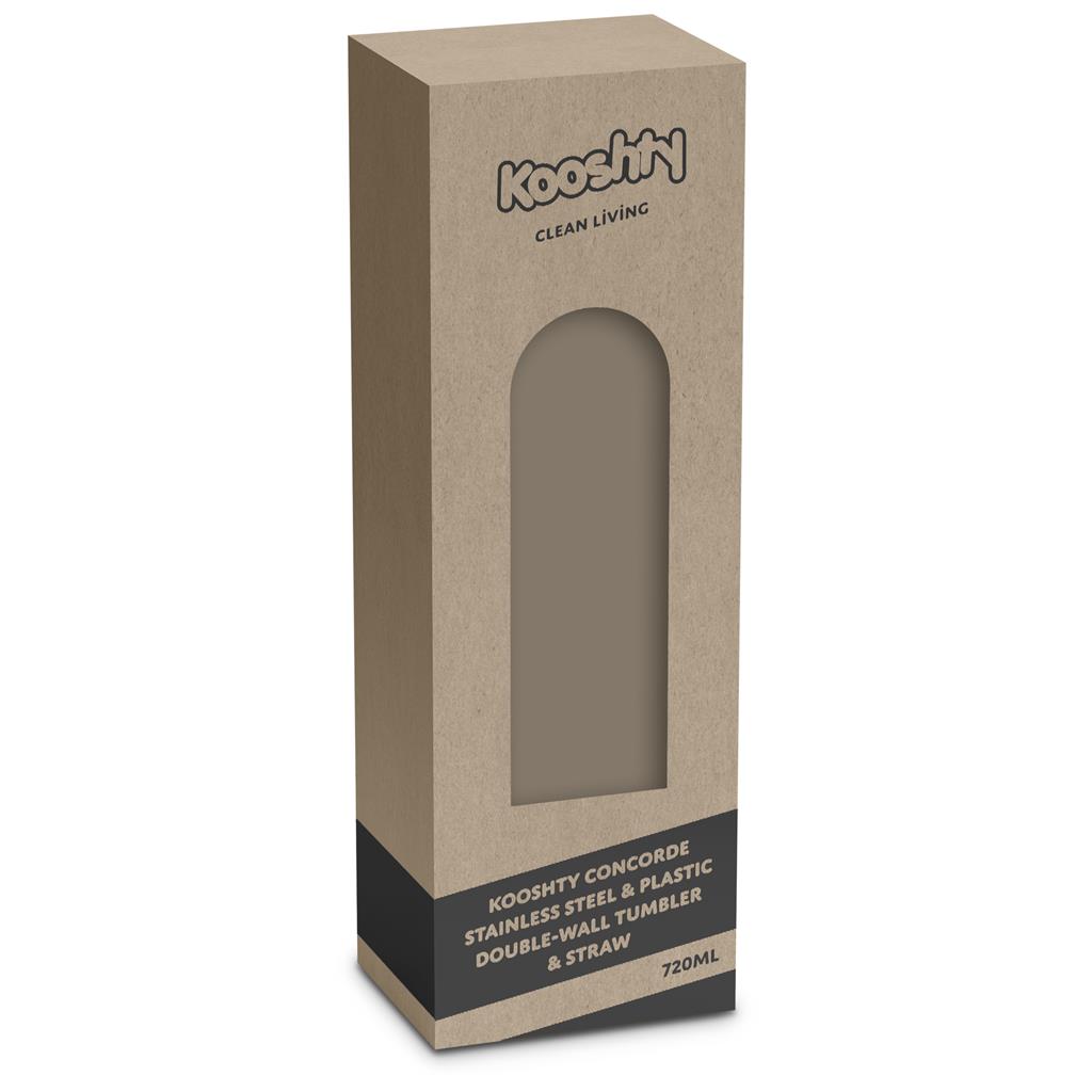Kooshty Concorde Stainless Steel & Plastic Double-Wall Tumbler & Straw - 720ml - Image 3