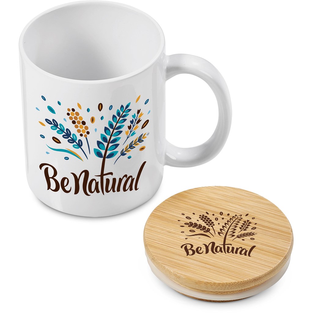 Okiyo Sozo Bamboo & Ceramic Sublimation Coffee Mug - 330ml - Image 11