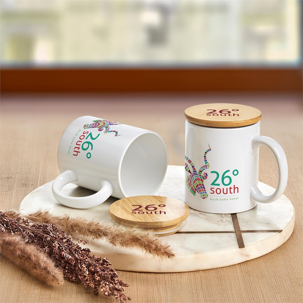Okiyo Sozo Bamboo & Ceramic Sublimation Coffee Mug - 330ml - Image 13