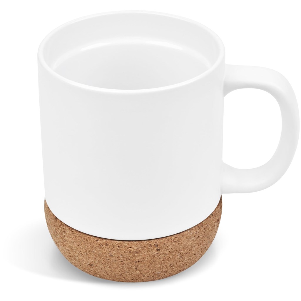 Serendipio Sienna Cork & Ceramic Sublimation Coffee Mug - 340ml - Image 5