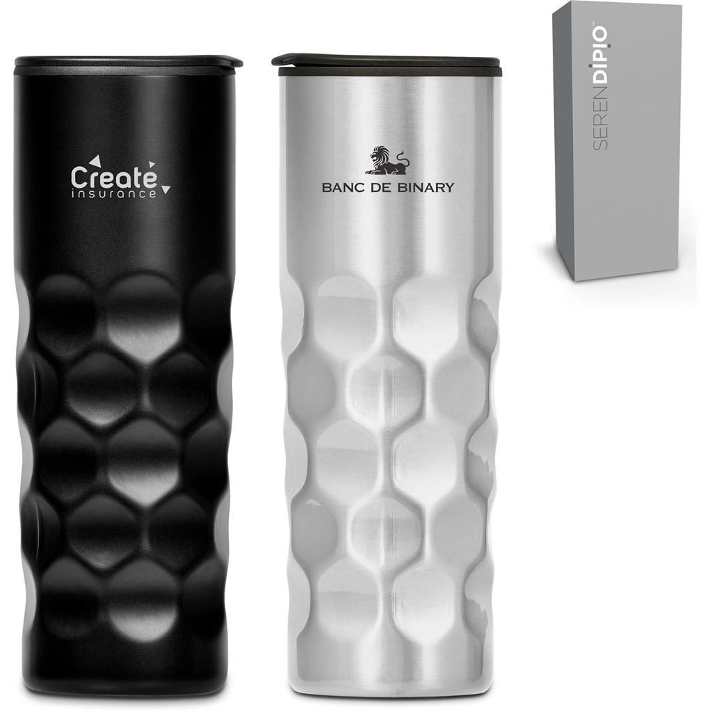 Serendipio Meteor Stainless Steel & Plastic Double-Wall Tumbler - 450ml - Image 5