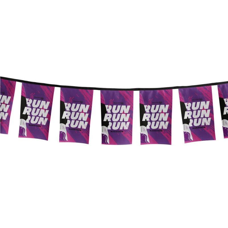 Sublimated Single-Sided Polyester Rectangle Bunting - 10m