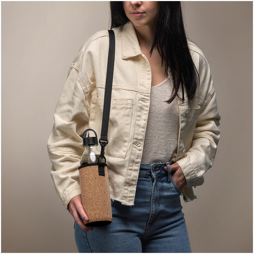 Kooshty Kork Hands-Free Glass Water Bottle – 850ml - Image 7