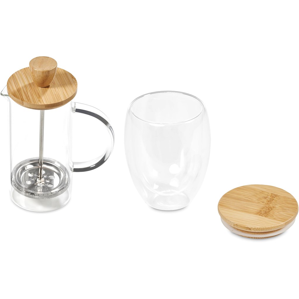 Okiyo Aibo Glass & Bamboo Coffee Set - Image 8