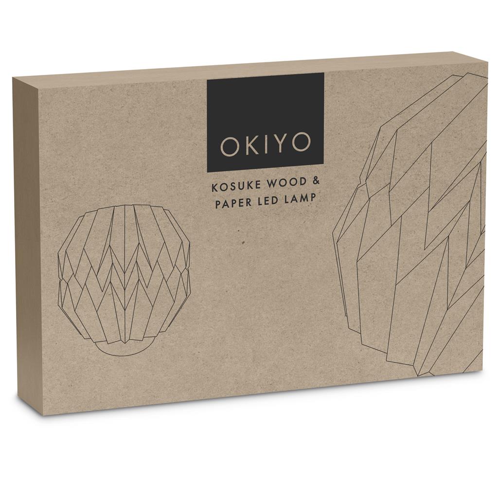 Okiyo Kosuke Wood & Paper LED Lamp - Image 2