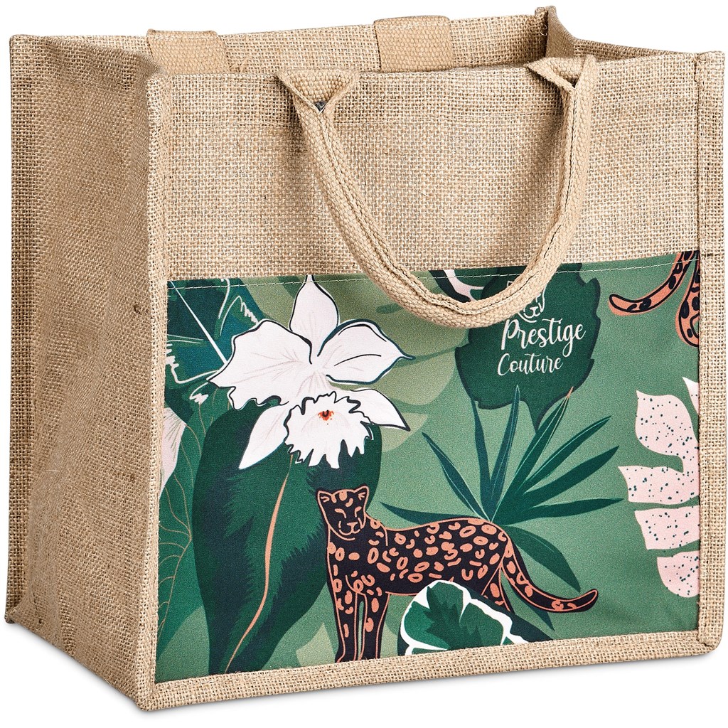 Okiyo Nuri Sublimated Pocket Jute Tote - Image 6