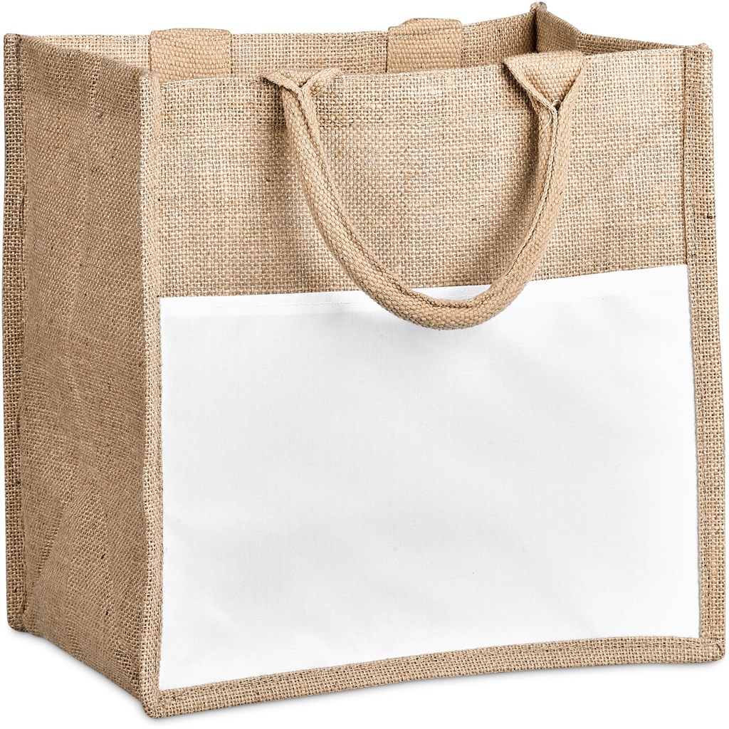 Okiyo Nuri Sublimated Pocket Jute Tote - Image 3
