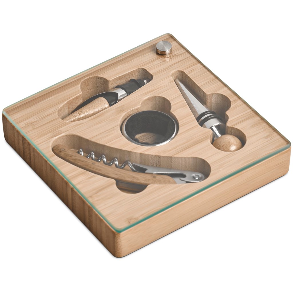 Okiyo Budonoki Bamboo Wine Accessories set - Image 9