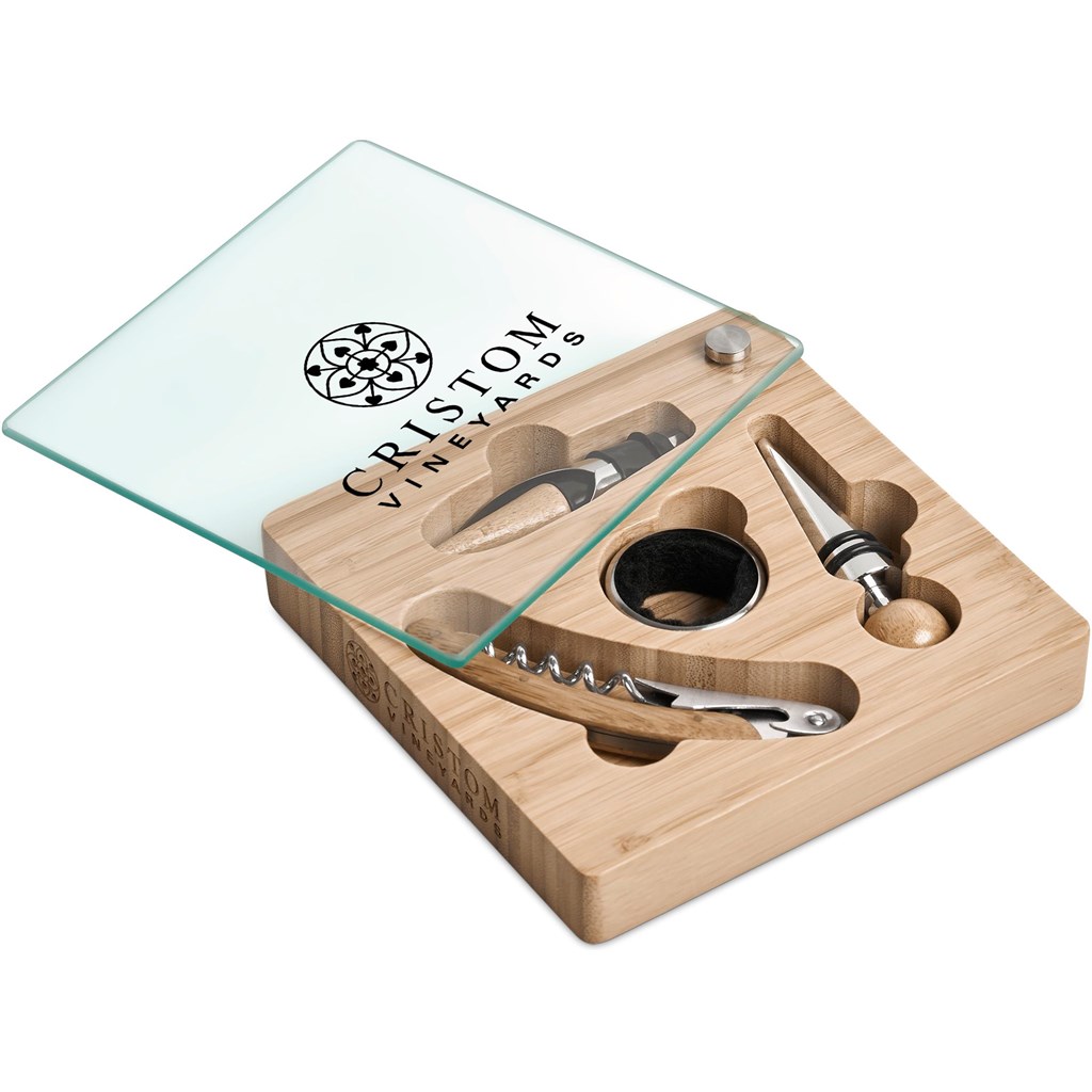 Okiyo Budonoki Bamboo Wine Accessories set - Image 11