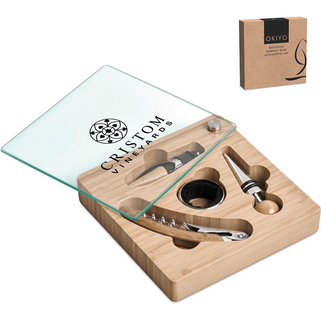 Okiyo Budonoki Bamboo Wine Accessories set - Image 5