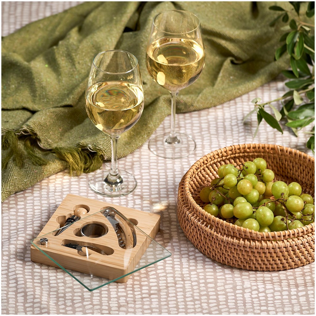 Okiyo Budonoki Bamboo Wine Accessories set - Image 4