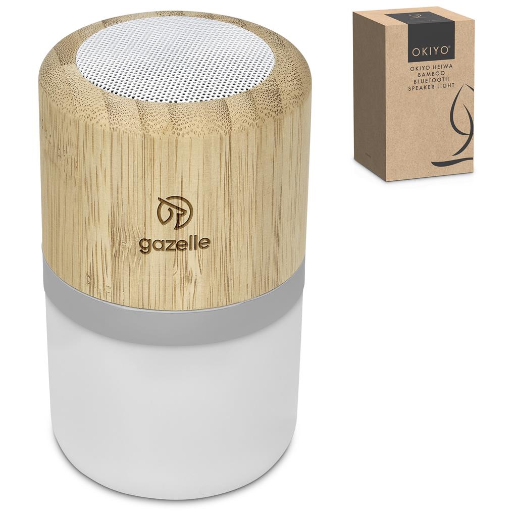 Okiyo Heiwa Bamboo Bluetooth Speaker & Night Light - Image 10