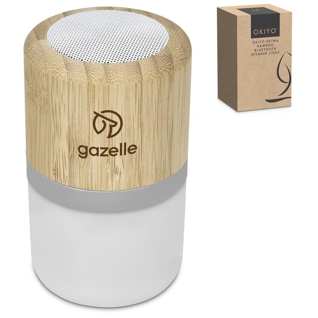 Okiyo Heiwa Bamboo Bluetooth Speaker & Night Light - Image 3