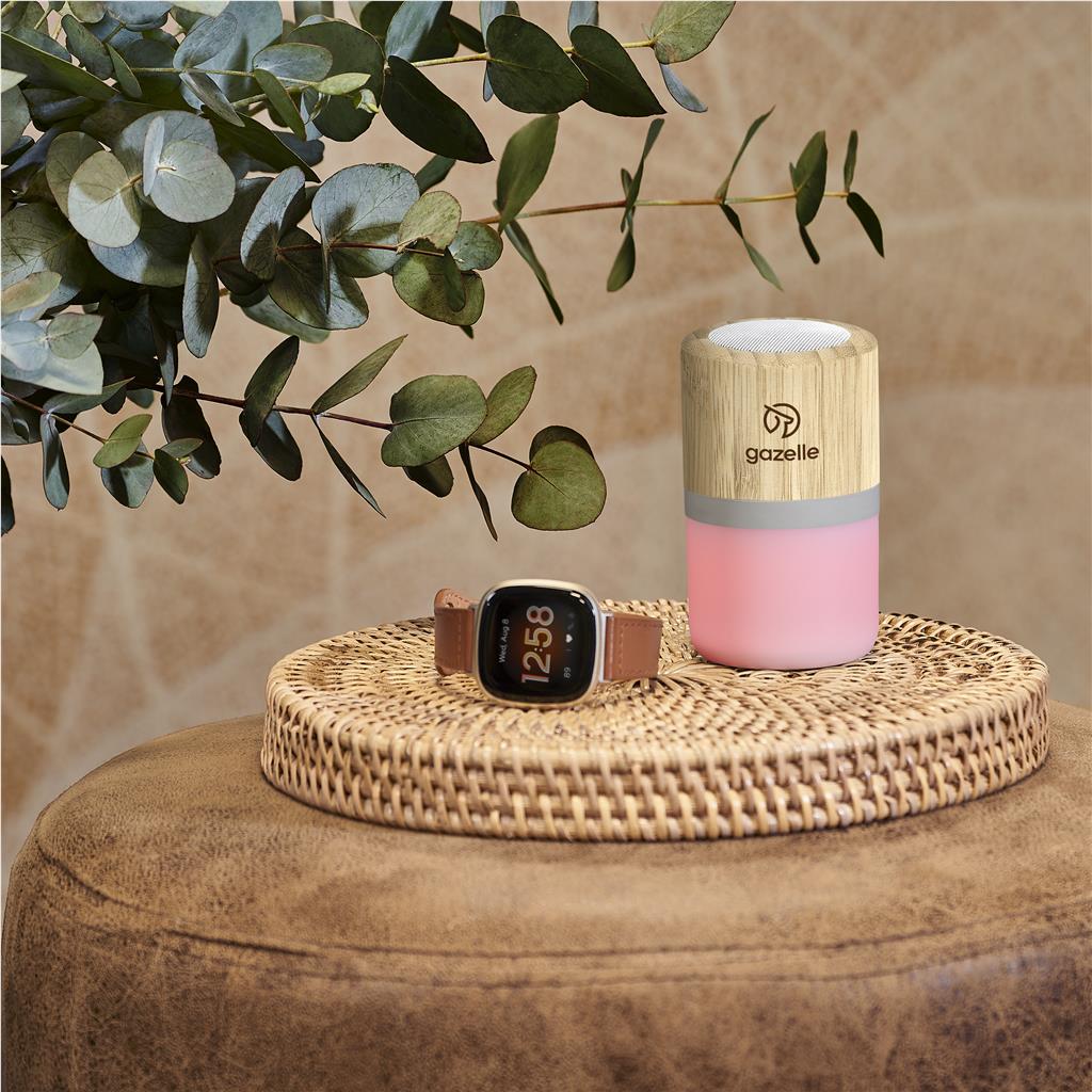 Okiyo Heiwa Bamboo Bluetooth Speaker & Night Light - Image 4