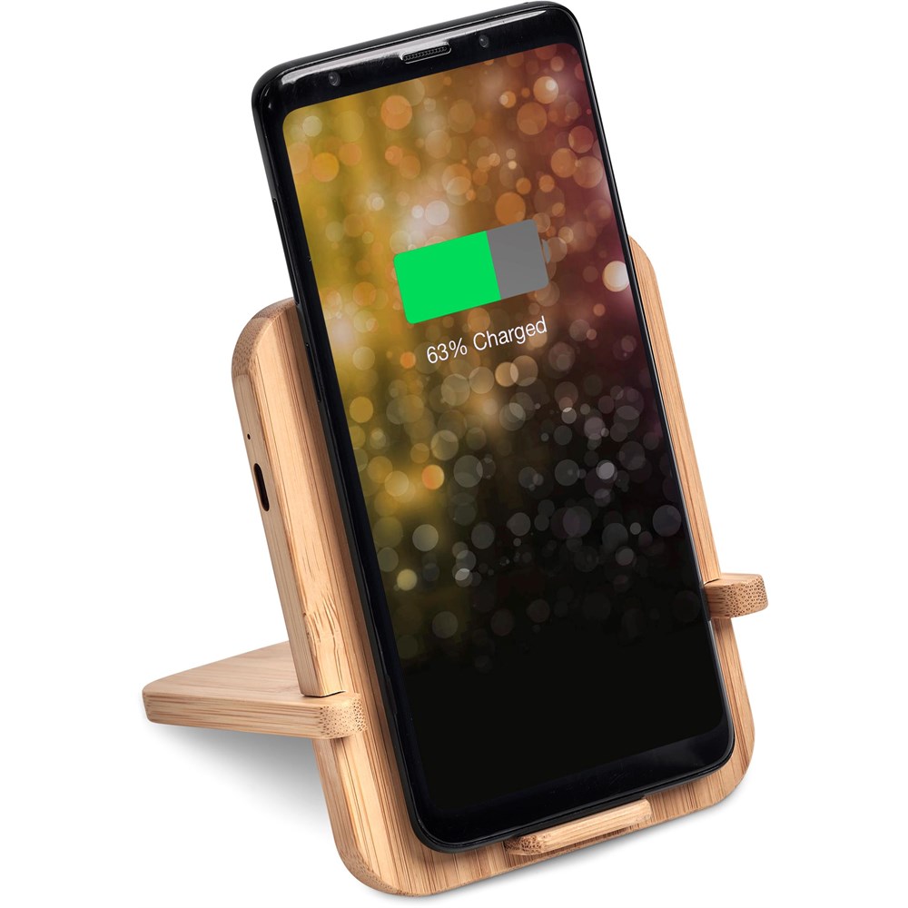 Okiyo Noryoku Bamboo Wireless Charging Phone Stand - Image 2