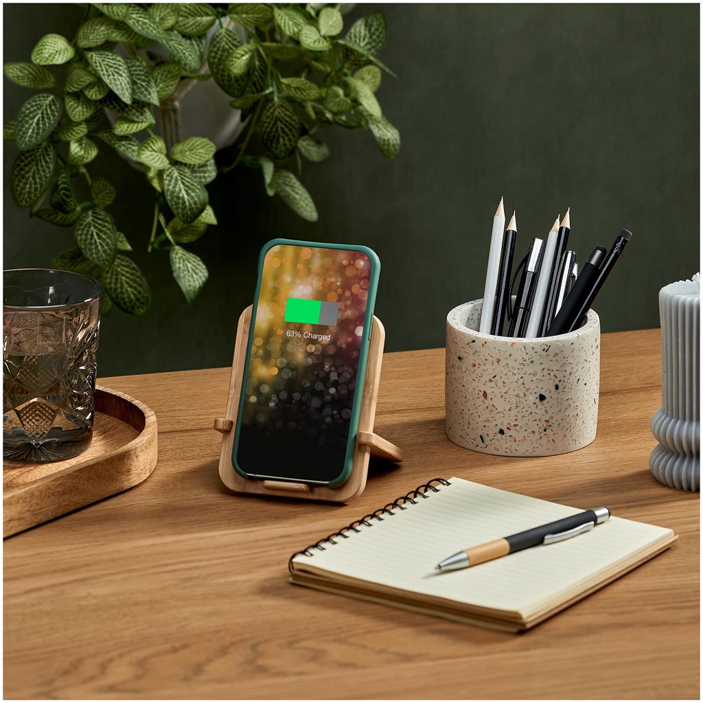 Okiyo Noryoku Bamboo Wireless Charging Phone Stand - Image 10