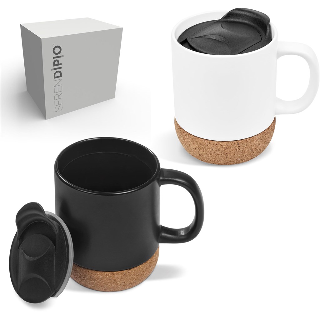 Serendipio Sienna Cork & Ceramic Coffee Mug - 340ml - Image 7
