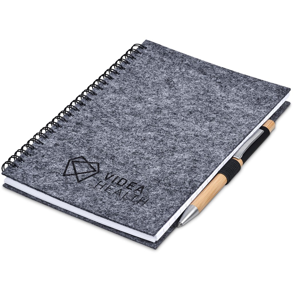 Okiyo Fuji Recycled PET Felt A5 Spiral Notebook - Image 9