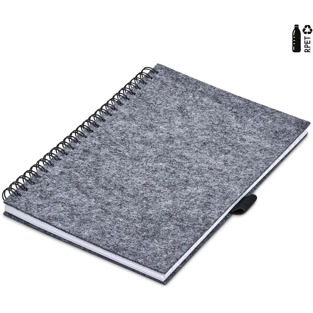 Okiyo Fuji Recycled PET Felt A5 Spiral Notebook - Image 8