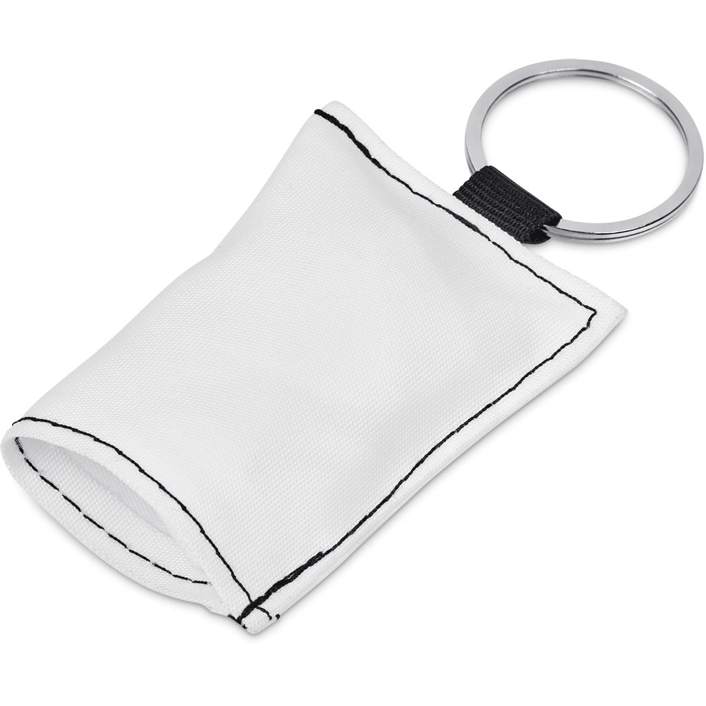 Hoppla Aquila Polyester Keyring Pouch with Cleaning Cloth - Image 3