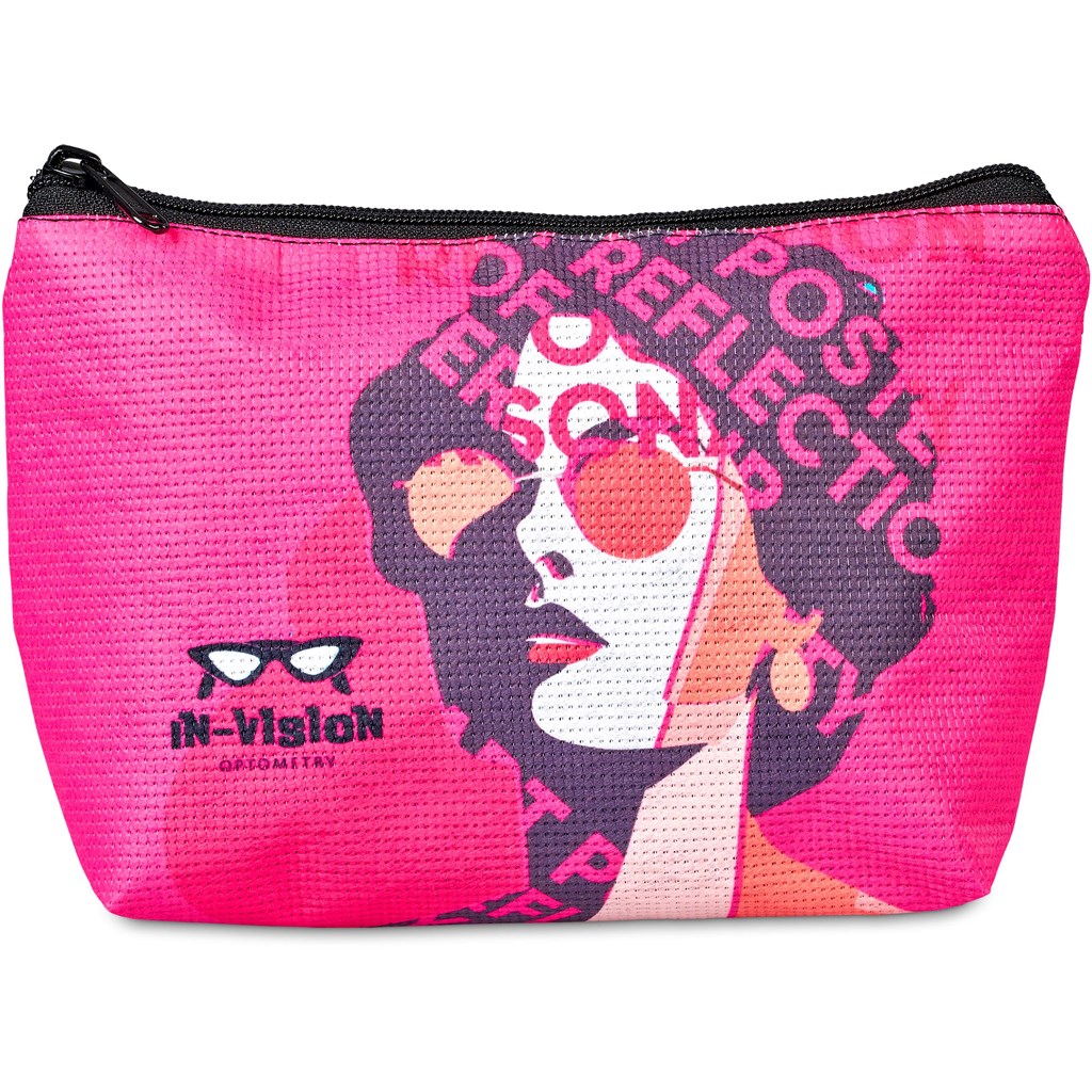Pre-Printed Sample Hoppla Leanne Recycled PET Stitch-Bond Midi Toiletry Bag - Image 5