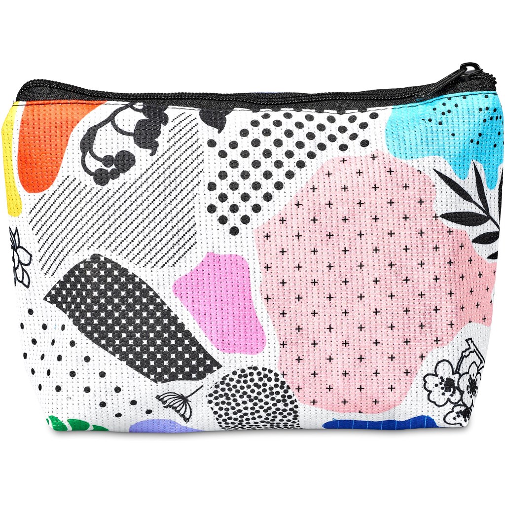 Pre-Printed Sample Hoppla Leanne Recycled PET Stitch-Bond Midi Toiletry Bag - Image 3
