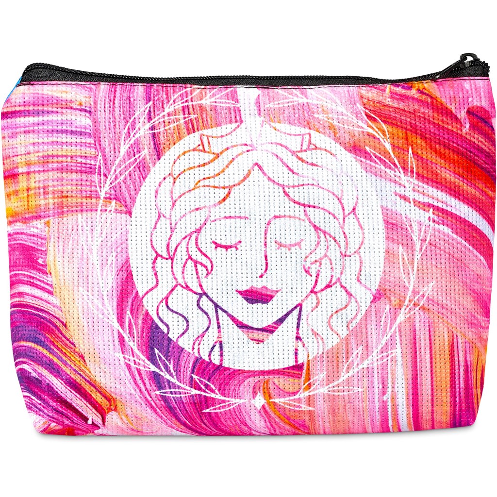 Pre-Printed Sample Hoppla Leanne Recycled PET Stitch-Bond Maxi Toiletry Bag - Image 11