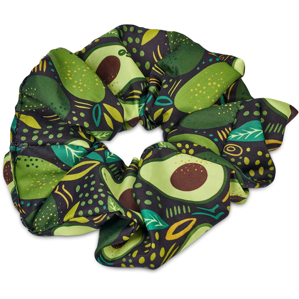 Pre-Printed Sample Hoppla Botanic Polyester Hair Scrunchie - Image 2