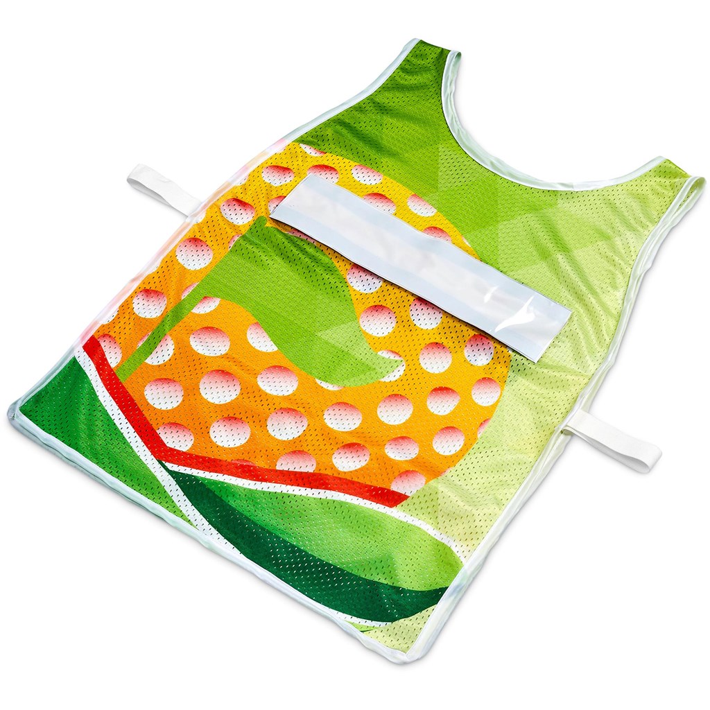Pre-Printed Sample Hoppla Jackal Polyester Caddy Bib with PVC Name Sleeve - Image 4