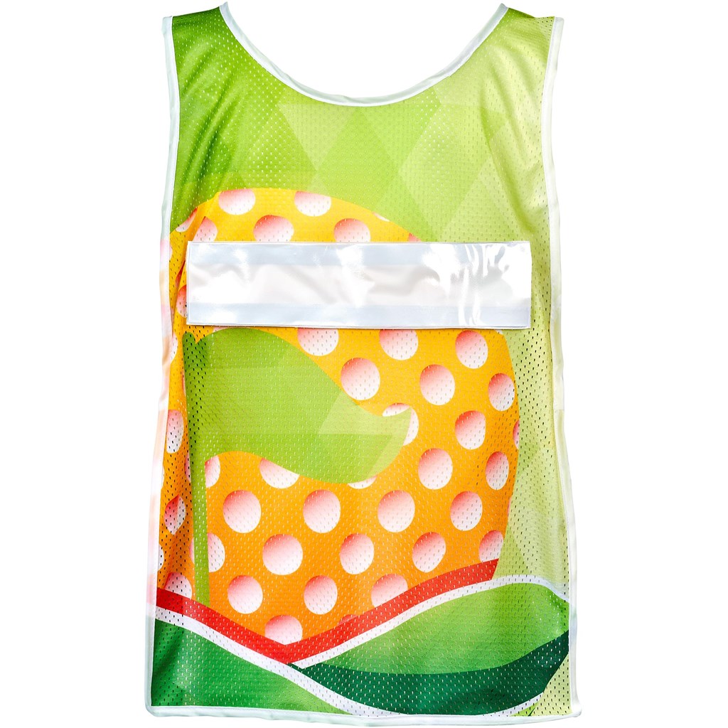 Pre-Printed Sample Hoppla Jackal Polyester Caddy Bib with PVC Name Sleeve - Image 2