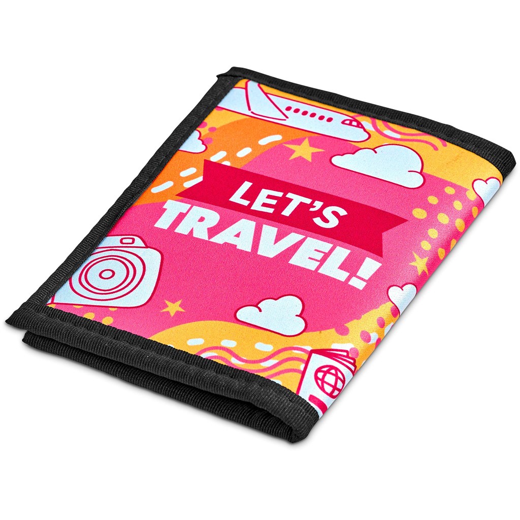 Pre-Printed Sample Hoppla Zambezi Neoprene Passport Cover - Image 3